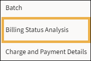 Billing Status report with a yellow highlight box around it.